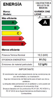(HASTA AGOTAR STOCK) TERMOESTUFA PELLET LIONE 20KW NEGRA